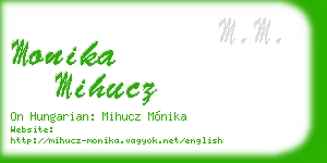 monika mihucz business card
